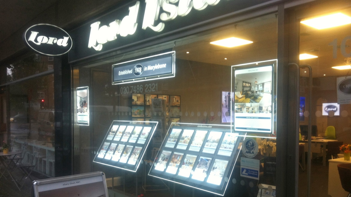 Property Industry - Estates Agent shop window displays